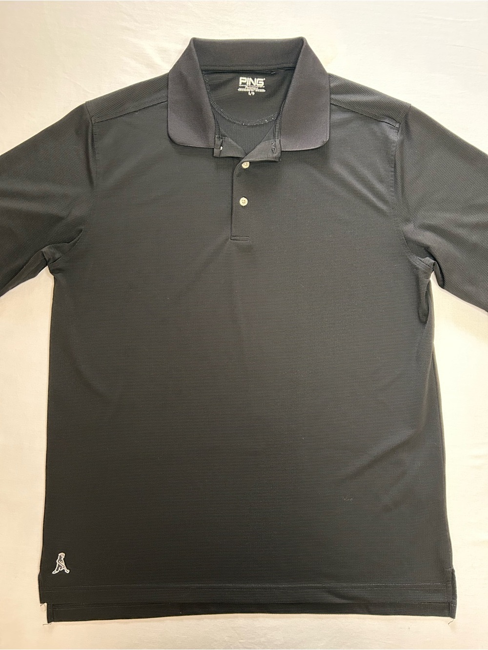 Ping Golf Polo Black Fossil Trace Performance Shirt Large